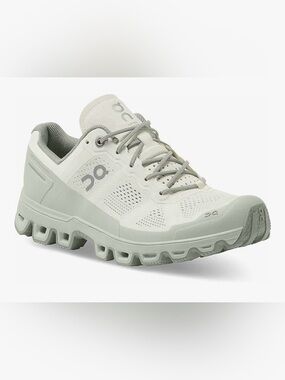 On Running Men’s Trail Shoes in Light Gray and White